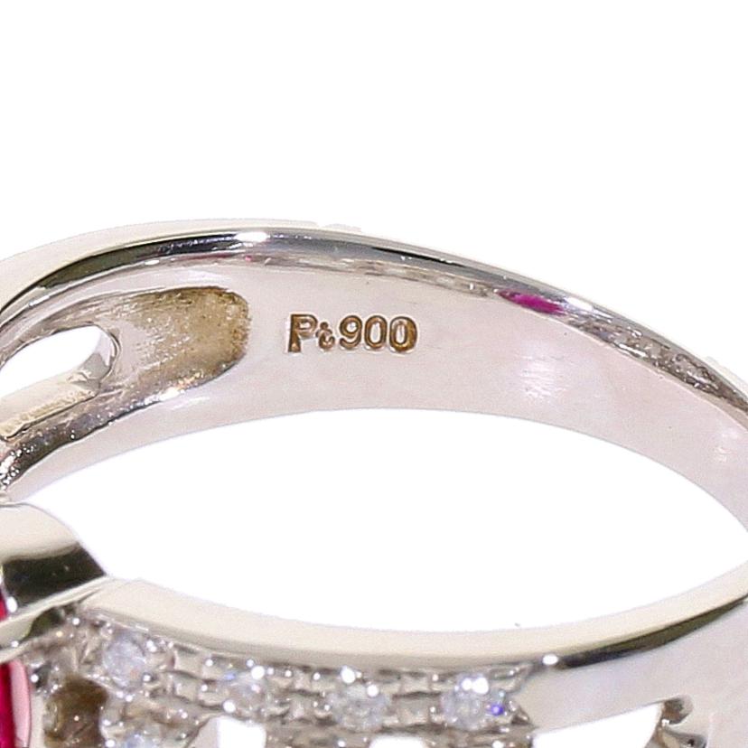 /◎PT900ルビーダイヤリング1.23/D0.26ct 鑑別//Aランク/59