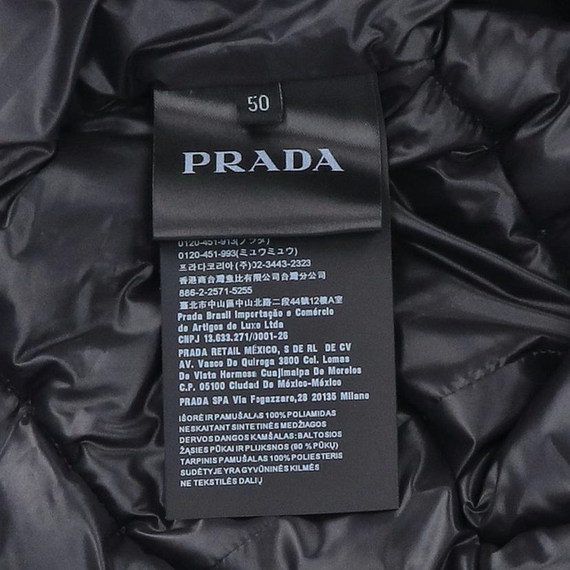 PRADA/25 プラダ/PRADAナイロンダウンベスト/ブラック/#50//SAランク/75