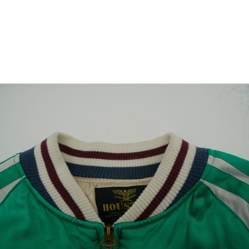 HOUSTON ヒューストン/レーヨンスカジャン/緑/龍×虎/日本地図/51220//ABランク/42