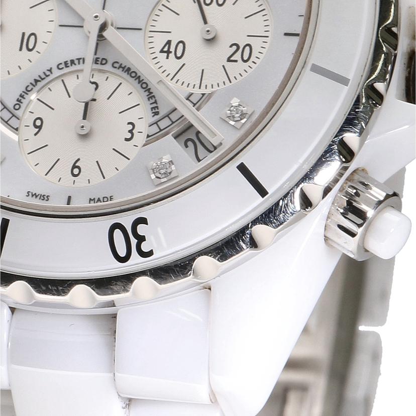 CHANEL シャネル/J12クロノグラフ・9Pダイヤ・ホワイト/メンズ/自動巻/H2009//X.C********/Aランク/75