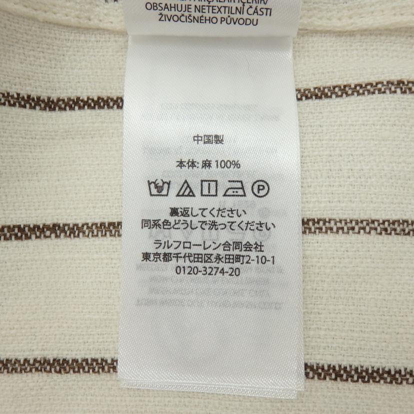 POLO RALPH LAUREN ポロラルフローレン/麻 長袖ストライプシャツ ベルト付き//ABランク/77