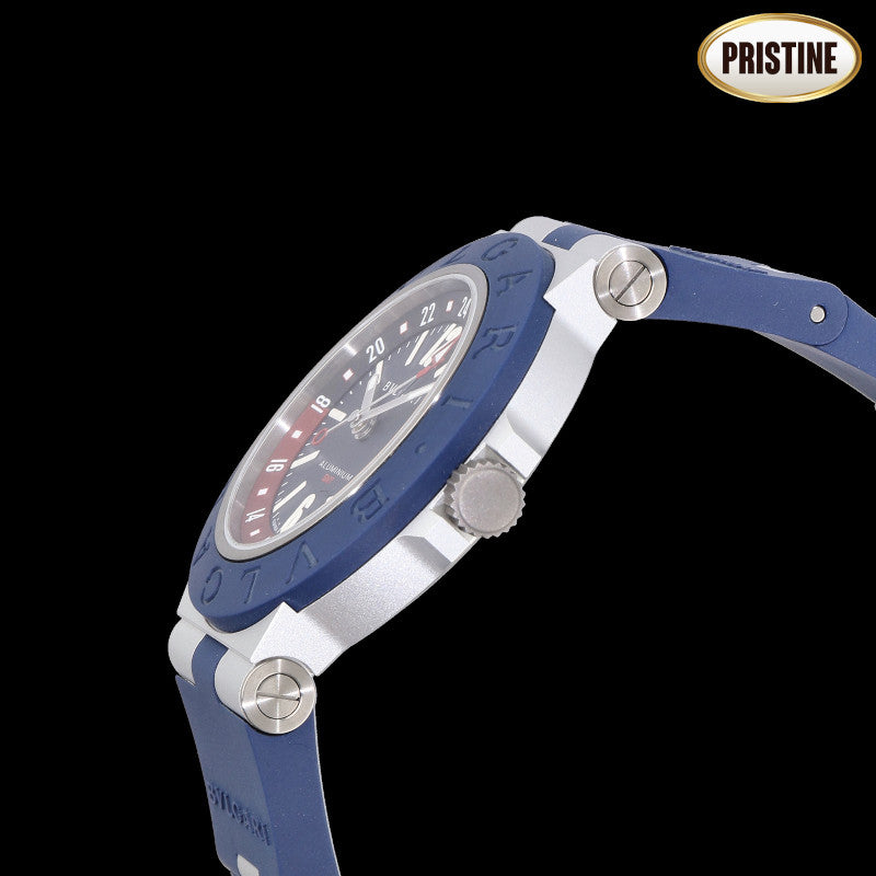 BVLGARI ブルガリ/アルミニウムGMT・ブルー/メンズ/自動巻/BB40ATGMT//BU1****/SAランク/18