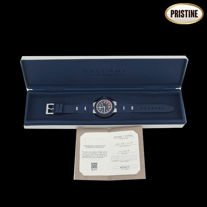 BVLGARI ブルガリ/アルミニウムGMT・ブルー/メンズ/自動巻/BB40ATGMT//BU1****/SAランク/18