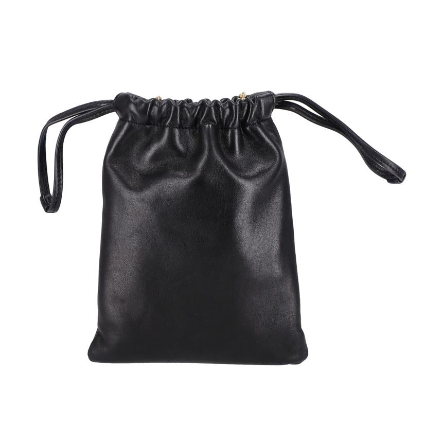SAINT LAURENT サンローラン/サンローラン/ドローストリングレザーチェーンショルダー/640714//032*/ABランク/75