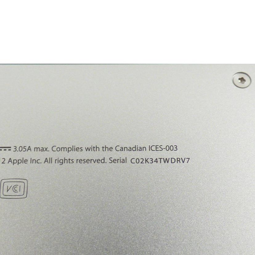 Apple アップル/MacBook Air(11インチ,Mid 2012)/MD224J/A//C02K34TWDRV7/Bランク/64