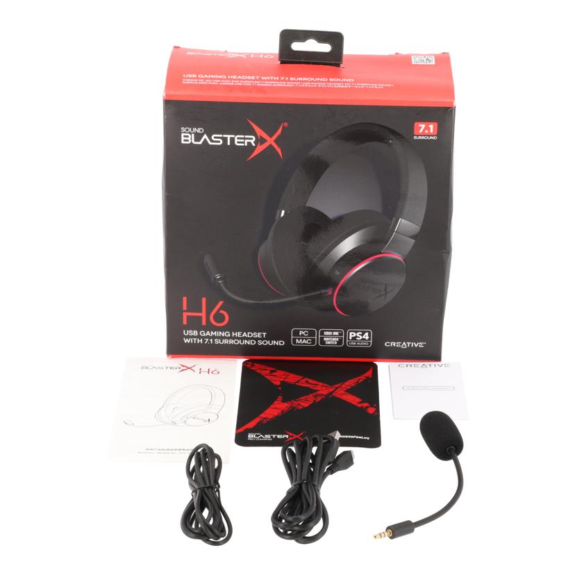 Creative クリエイティブ/ゲーミングヘッドセット/SBX-H6 Sound BlasterX H6//YDGH0390045000411S/Bランク/69