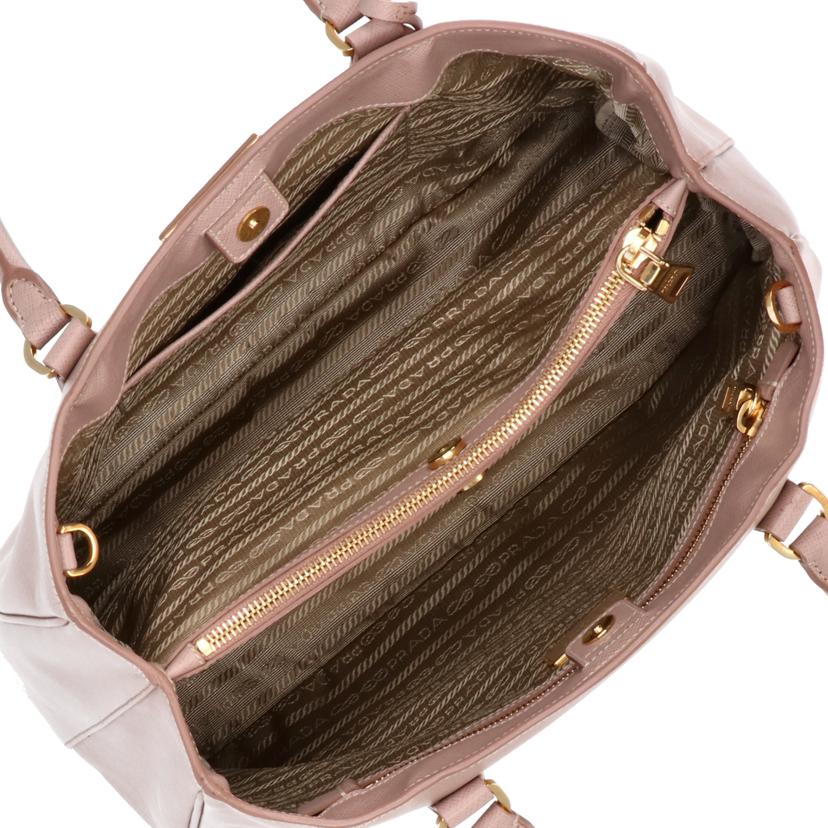 PRADA プラダ/ガレリアサフィアーノ2WAYトート/ピンクベージュGD金具/1BA874//7/9/ABランク/75