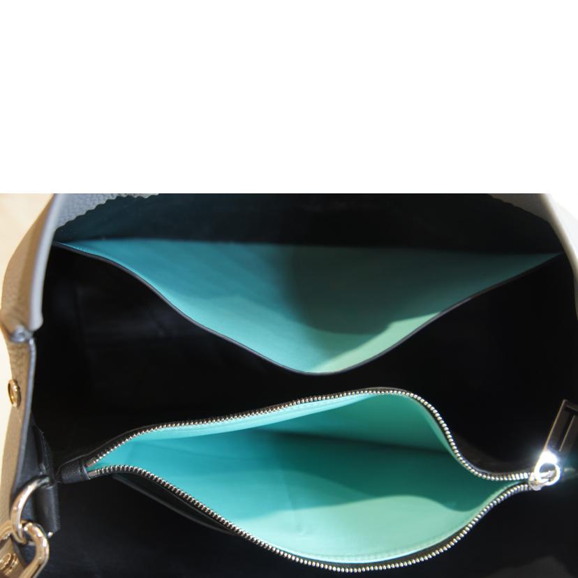 TIFFANY&CO/レザートート2WAY/グレーティファニーブルー//ABランク/92