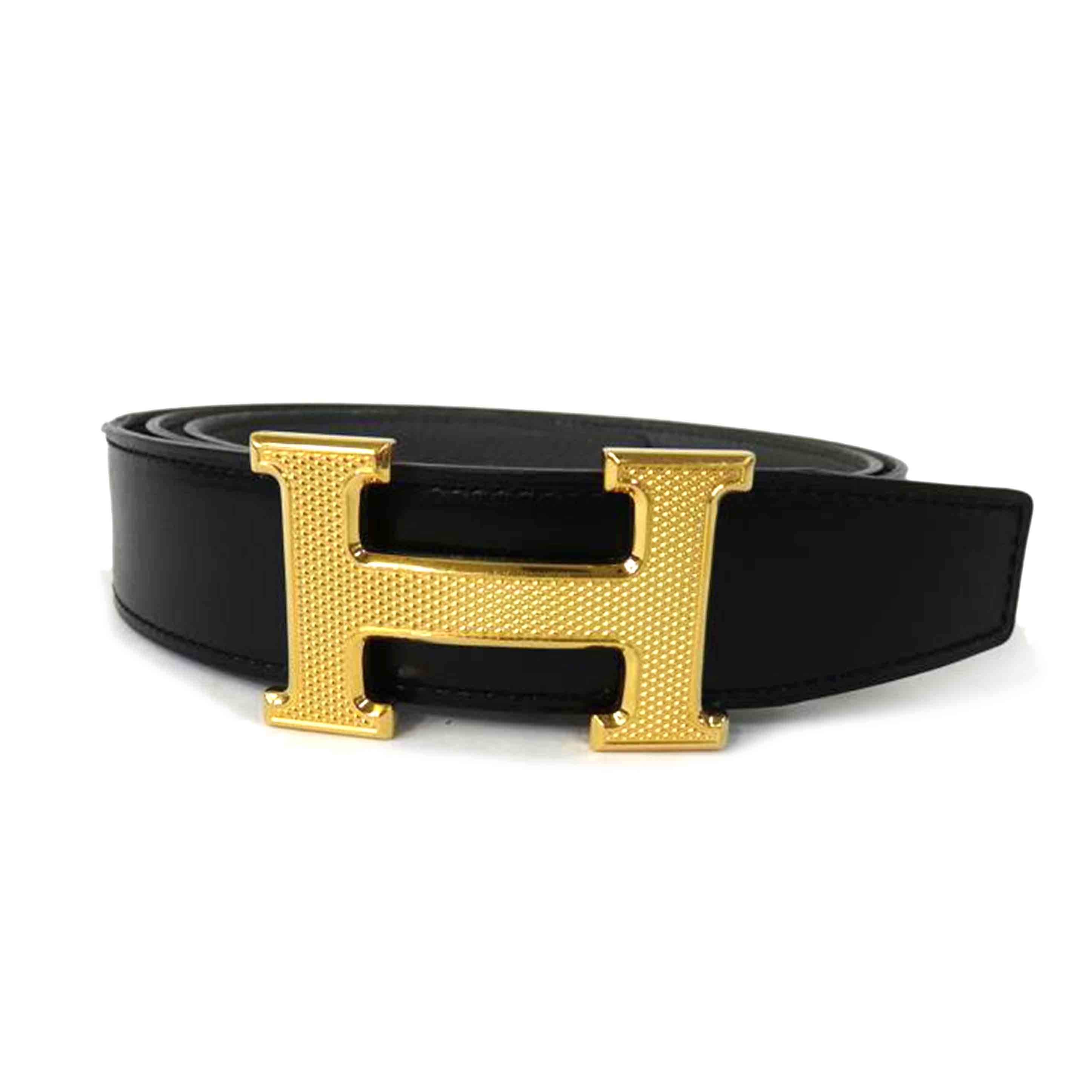 HERMES エルメス/コンスタンスH/Hロゴ/リバーシブルベルト/100cm/黒×ショコラ/ゴールド金具//C刻印/ABランク/84