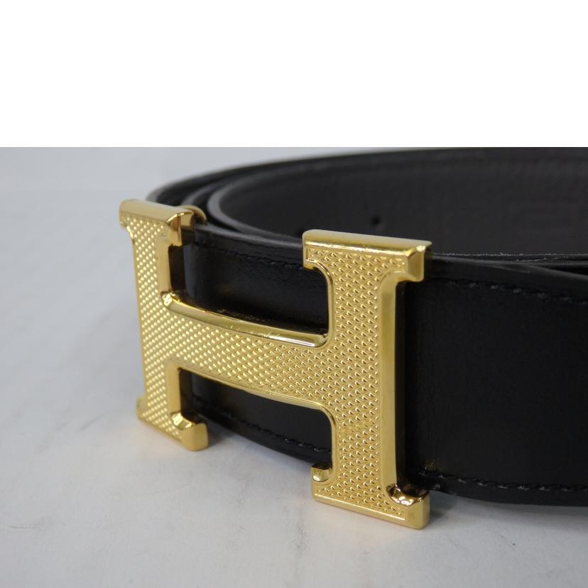HERMES エルメス/コンスタンスH/Hロゴ/リバーシブルベルト/100cm/黒×ショコラ/ゴールド金具//C刻印/ABランク/84