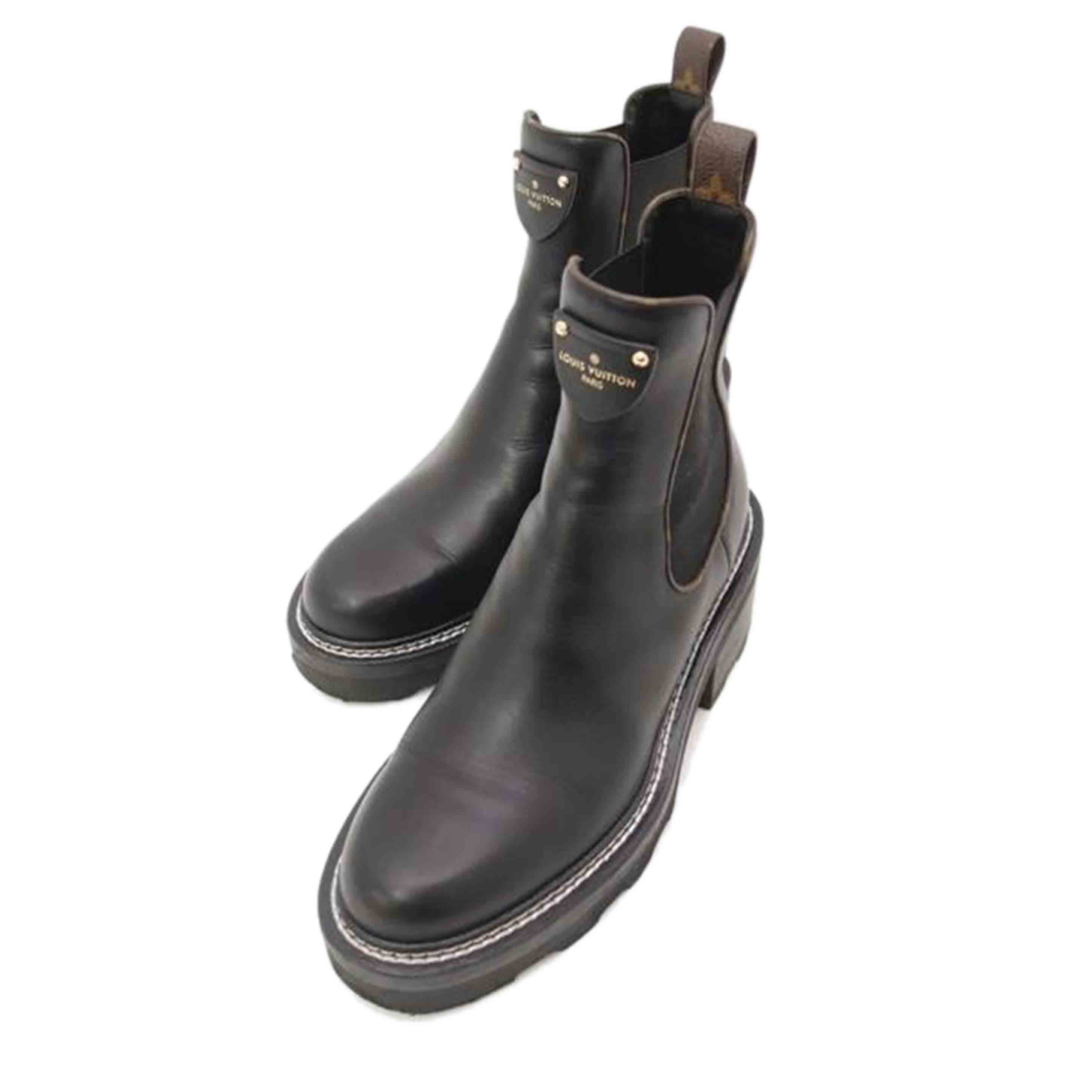 LOUIS VUITTON ルイ・ヴィトン/ボブール・ラインアンクルブーツ/ブラック/約24cm/1A8947//MA0***/Aランク/69