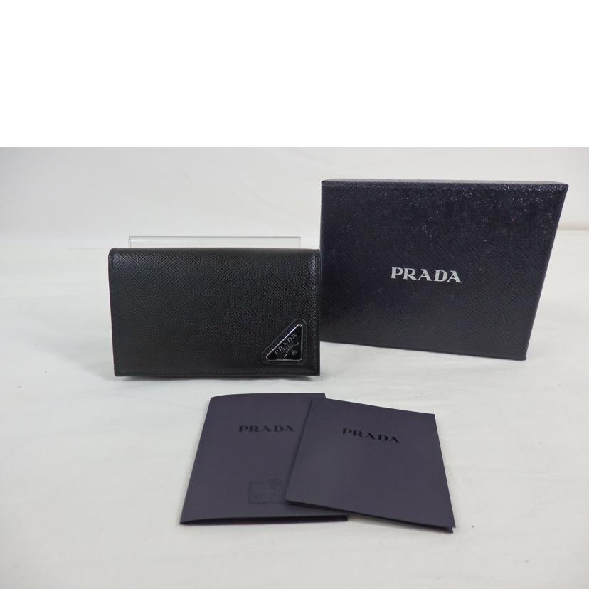PRADA プラダ/トライアングルロゴ/サフィアーノ/カードケース//SAランク/84