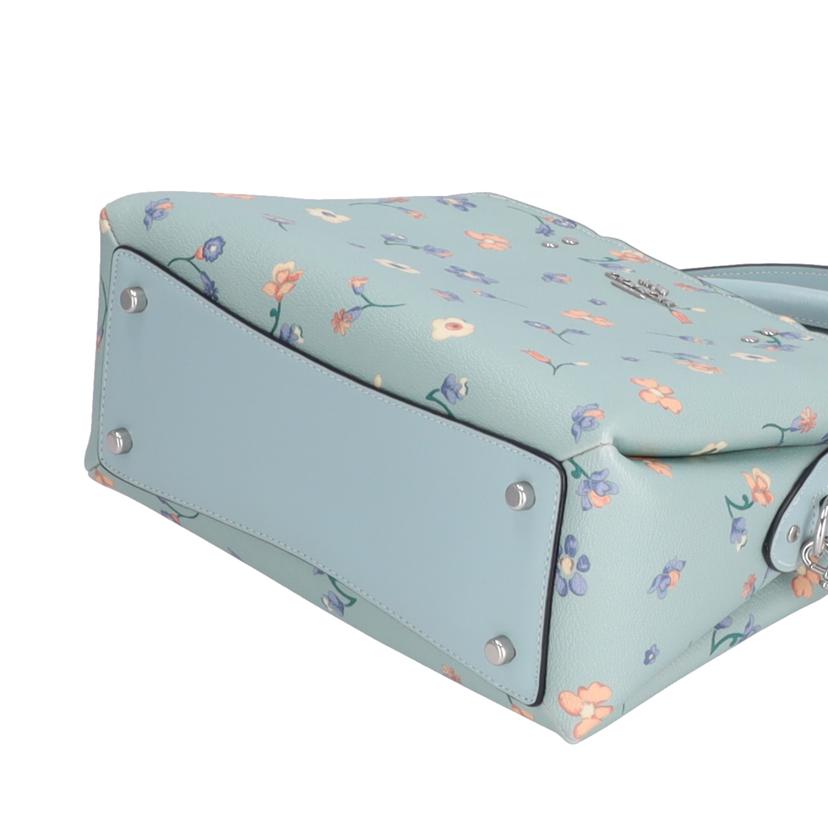 COACH コーチ/ブルーマルチマイフラワーミニリリーキャリーオール/C8216//A22**/Aランク/09