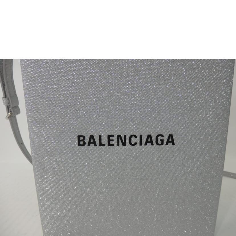 BALENCIAGA バレンシアガ/フォンフォルダー/ショルダーバッグ/メタリック/693805//Aランク/84