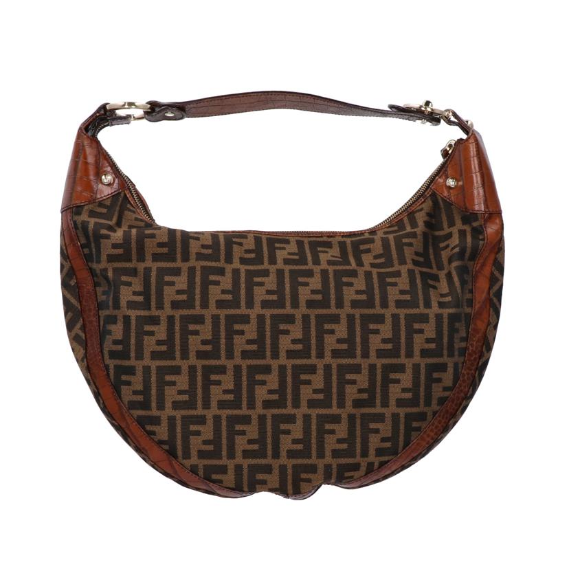 FENDI フェンディ/ズッカ柄クロコ型押しワンショルダーバッグ/8BR593//ABランク/75