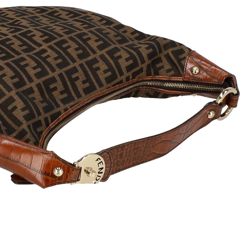 FENDI フェンディ/ズッカ柄クロコ型押しワンショルダーバッグ/8BR593//ABランク/75