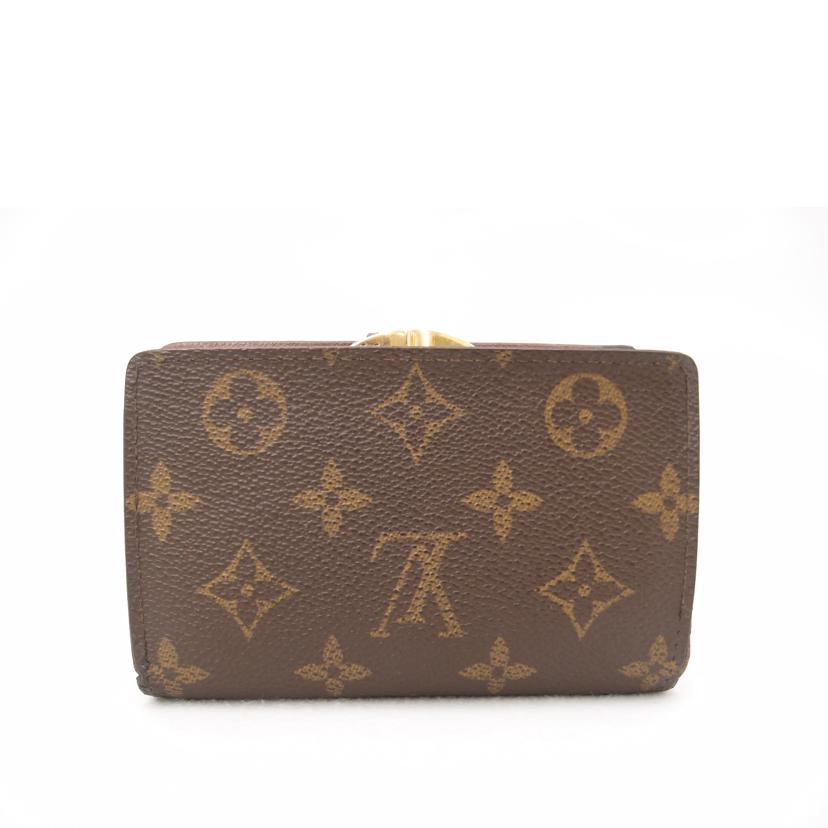 LOUIS VUITTON ルイ・ヴィトン ビトン がま口財布 ブラウン レディース メンズ/ポルトモネ・ビエヴィエノワ/モノグラム/M61663//CA0***/Bランク/69