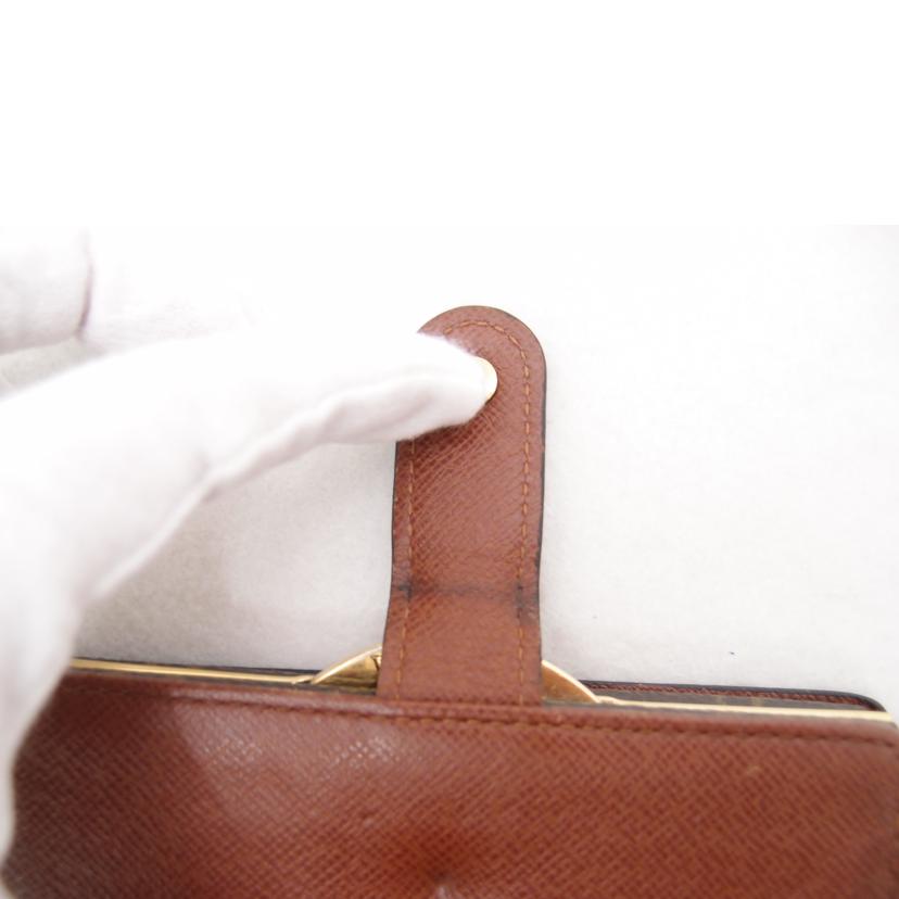 LOUIS VUITTON ルイ・ヴィトン ビトン がま口財布 ブラウン レディース メンズ/ポルトモネ・ビエヴィエノワ/モノグラム/M61663//CA0***/Bランク/69