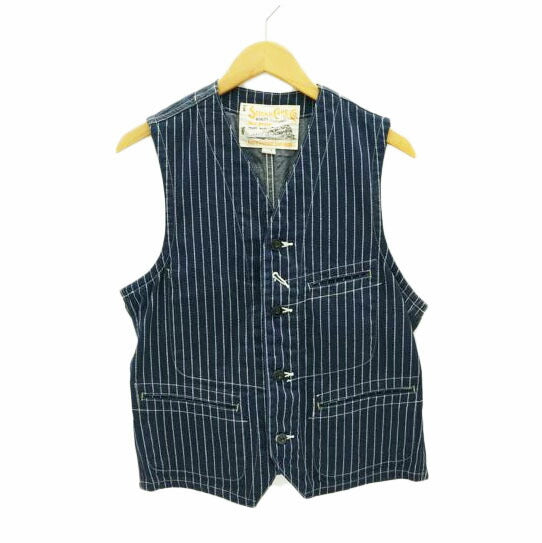 SUGARCANE シュガーケーン/SUGARCANE デニム ベスト ウォバッシュストライプ//ABランク/78