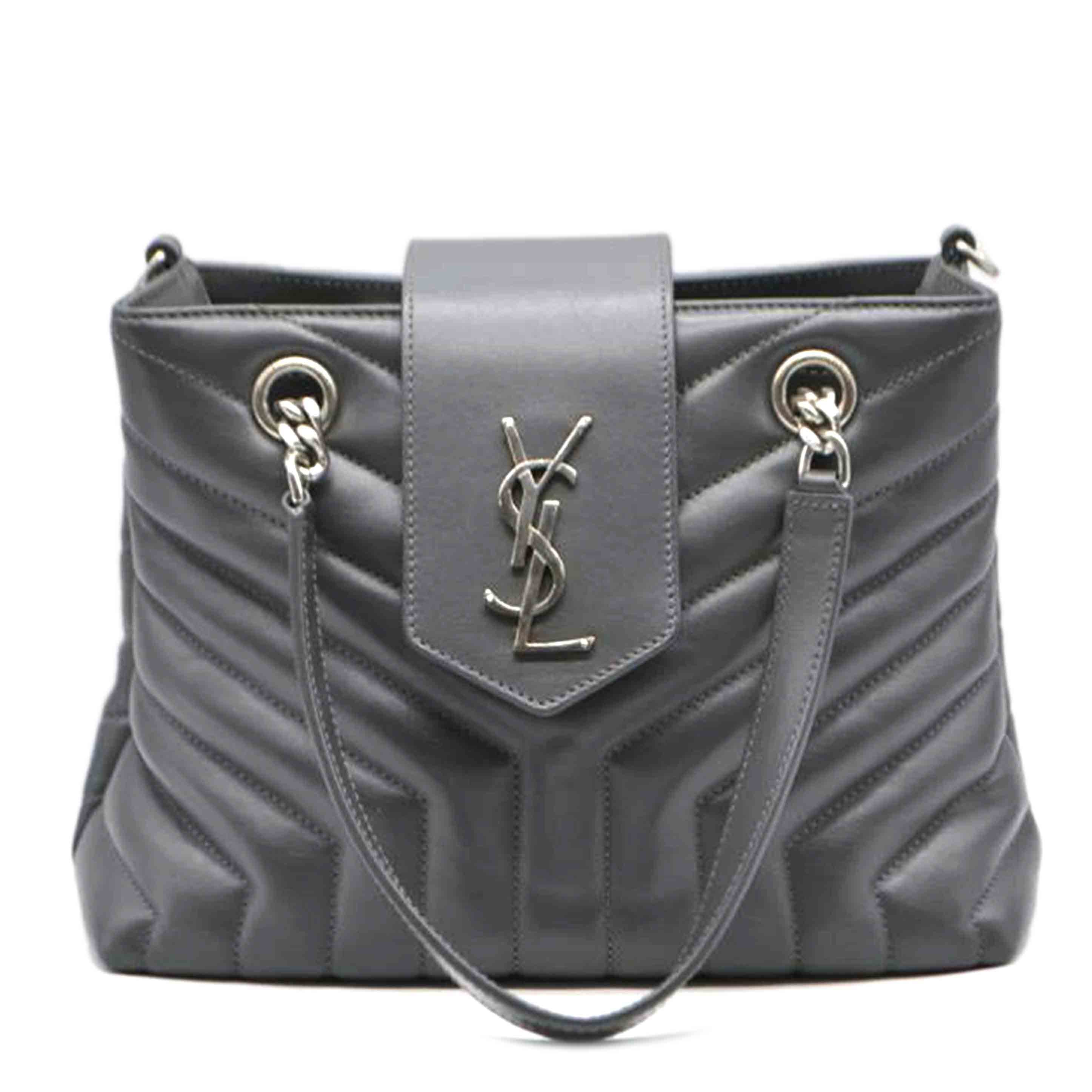 SAINT LAURENT サンローラン/ルルショッパー/カーフスキン/グレー/520537//041*/SAランク/89