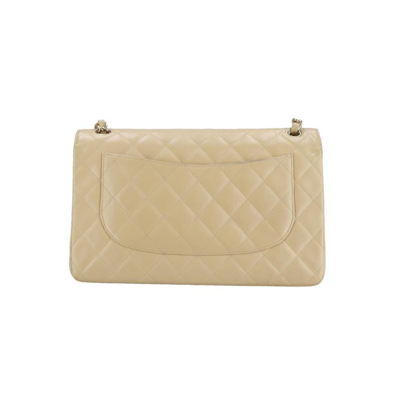 CHANEL シャネル/キャビアスキンWフラップマトラッセベージュ//166*****/ABランク/92