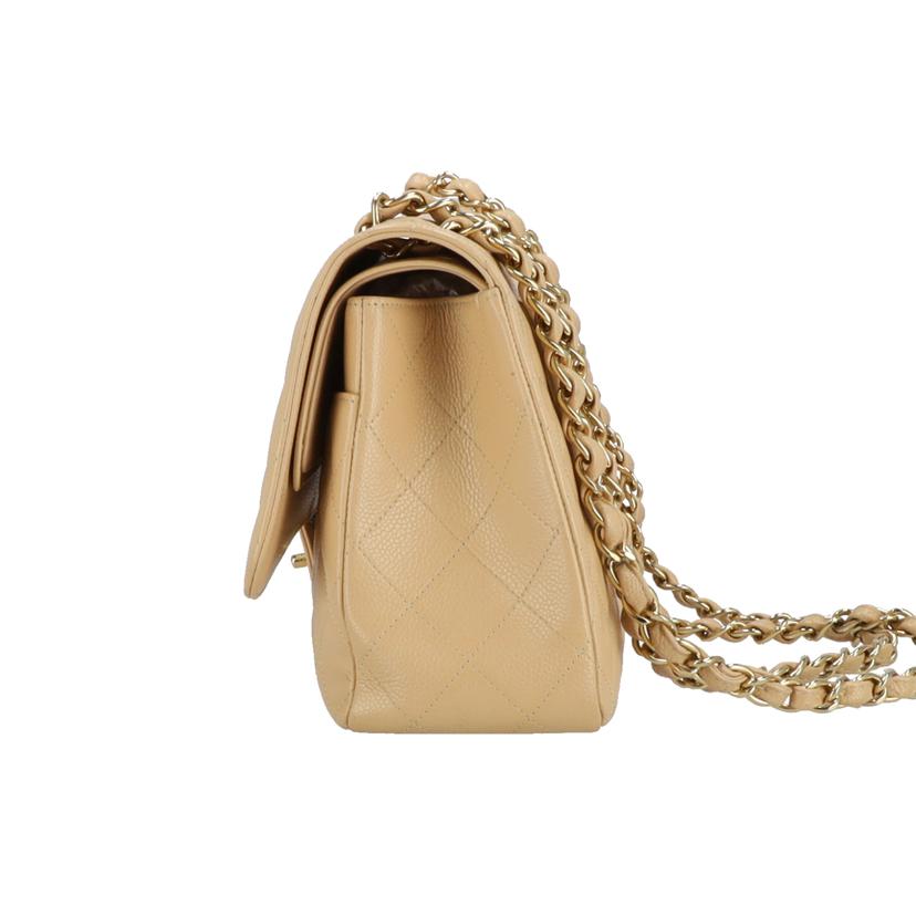 CHANEL シャネル/キャビアスキンWフラップマトラッセベージュ//166*****/ABランク/92