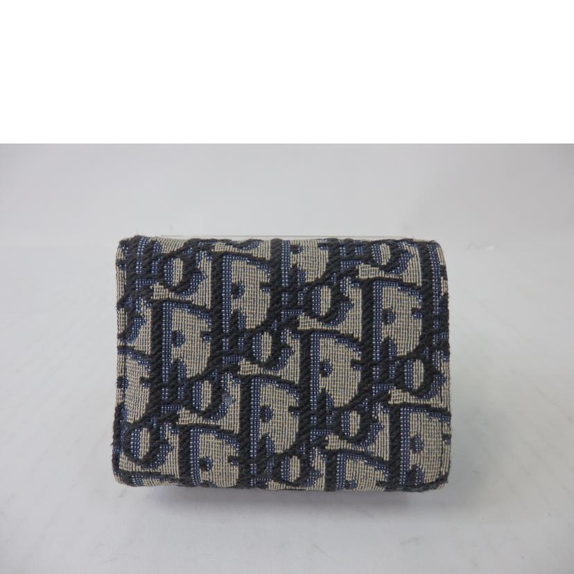 Christian Dior クリスチャンディオール/サドルロータスウォレット/オブリーグジャガード/ネイビー/S5652CTZQ_M928//シリア****/Aランク/84