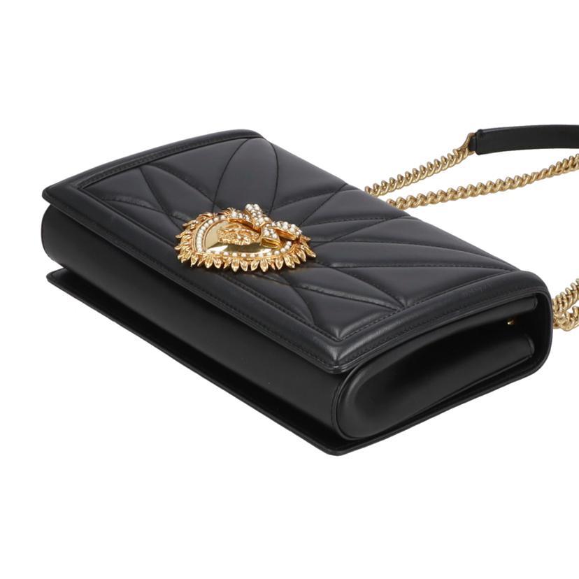 DOLCE&GABBANA ドルチエ&ガッバーナ/ディヴォーションチェーンバッグブラックGD金具//Aランク/92