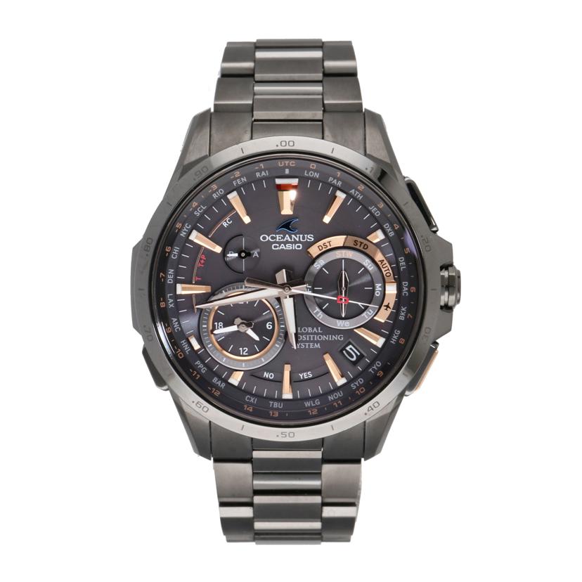CASIO カシオ/オシアナス/ブラックチタン/電波ソーラー/OCW-G1000B//630***/Aランク/78