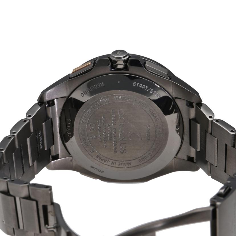 CASIO カシオ/オシアナス/ブラックチタン/電波ソーラー/OCW-G1000B//630***/Aランク/78