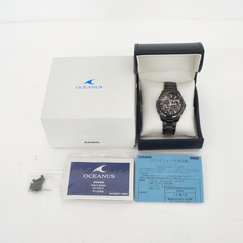 CASIO カシオ/オシアナス/ブラックチタン/電波ソーラー/OCW-G1000B//630***/Aランク/78