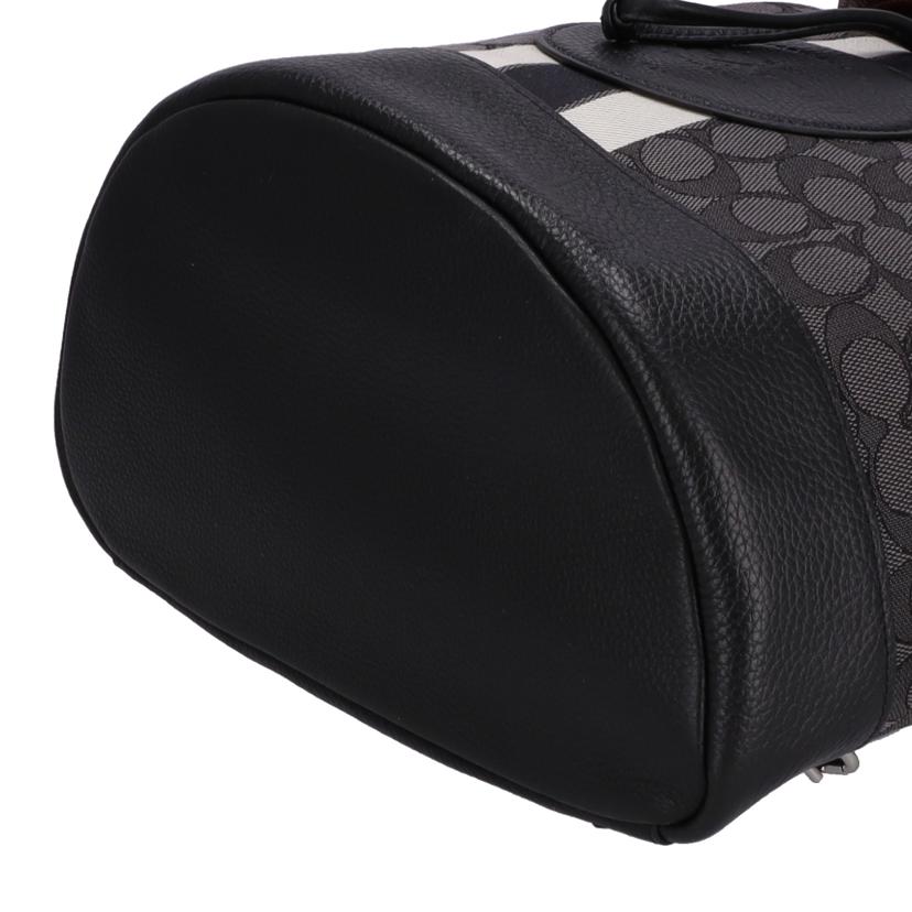 COACH コーチ/デンプシードローストリングバックパック・シグネチャージャガード・コーチパッチアンドストライプ/CE601//B23**/Aランク/09