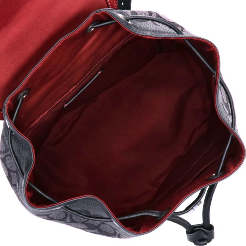 COACH コーチ/デンプシードローストリングバックパック・シグネチャージャガード・コーチパッチアンドストライプ/CE601//B23**/Aランク/09