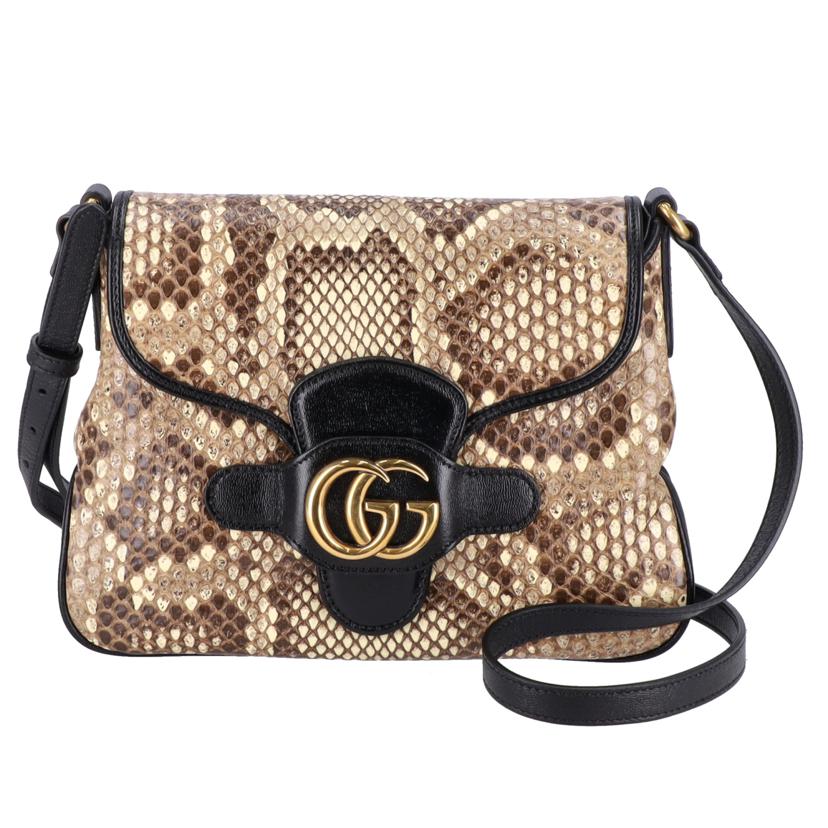 GUCCI グッチ/GGマーモントスモールメッセンジャー/パイソン/648934//520***/Aランク/91