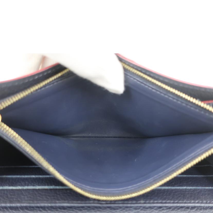 LOUIS VUITTON ルイ・ヴィトン/ポルトフォイユ・サラ モノグラムアンプラント マリーヌルージュ イニシャルあり 長財布 ネイビー/M62125//CA4***/BCランク/65