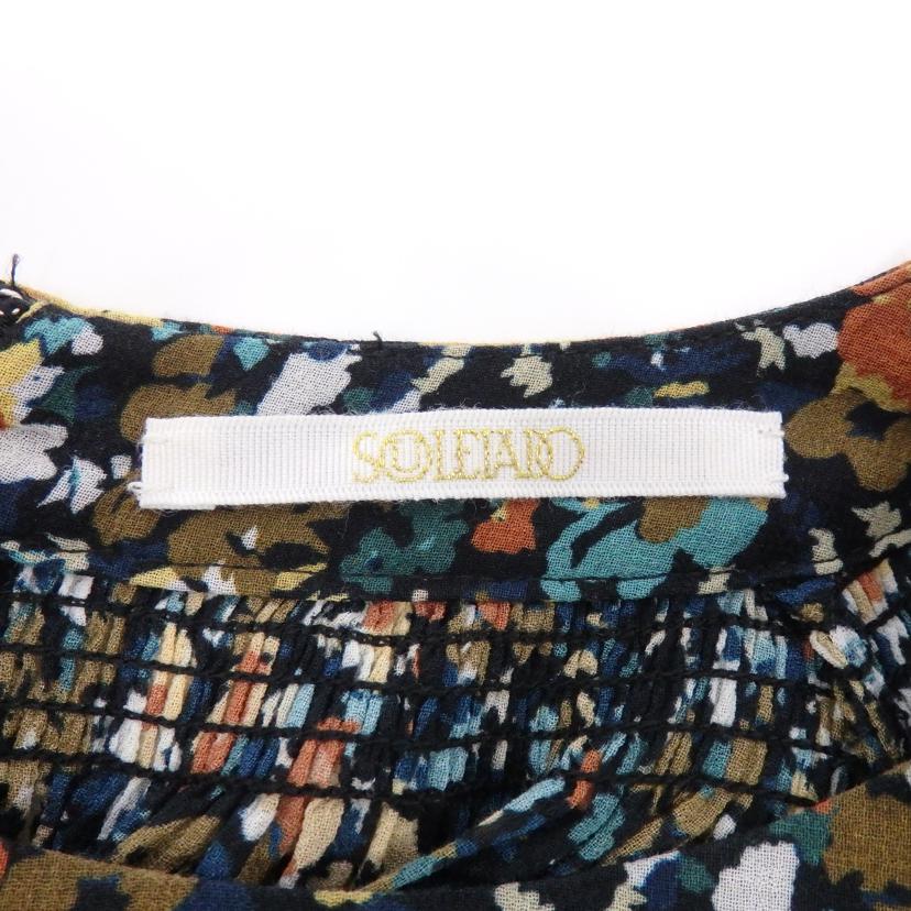 SOULEIADO ソレイアード/コットンプリント シャーリングワンピース//Aランク/77