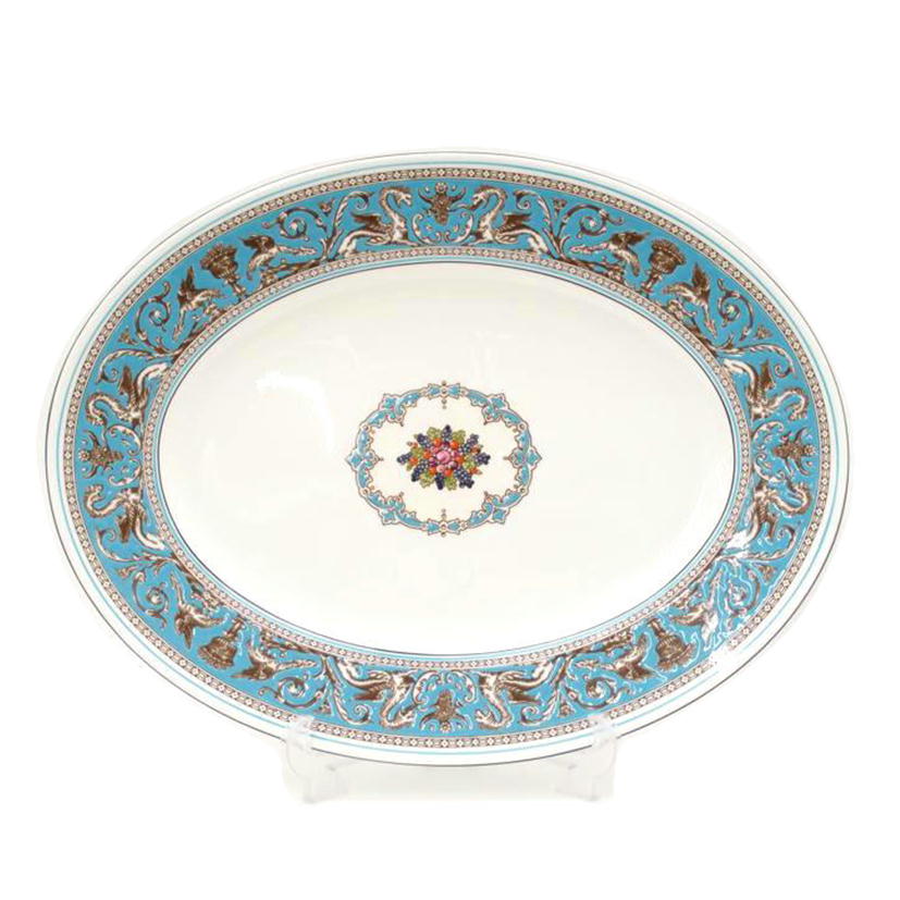 WEDGWOOD ウェッジウッド/フロレンティ-ン ターコイズ オーバルディッシュ 44cm//Aランク/69