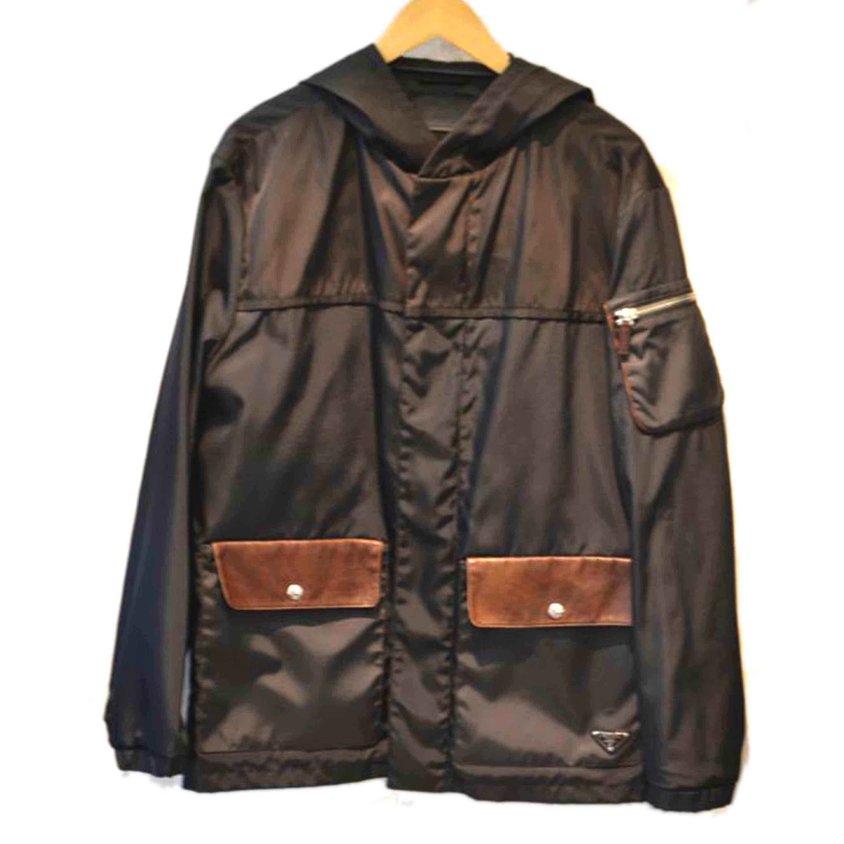 PRADA プラダ/プラダレザーフラップメンズパーカー/Lサイズ(48)/SGH620//AX8***********/ABランク/89