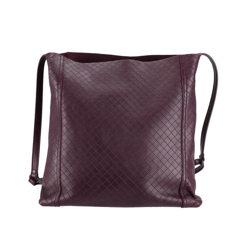 BOTTEGA VENETA ボッテガヴェネタ/イントレチャート斜め掛けショルダー/ブラウン//ABランク/75