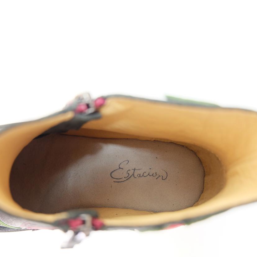 Estacion エスカーション/刺繍入りレザーブーツ/NK188//-/Aランク/71