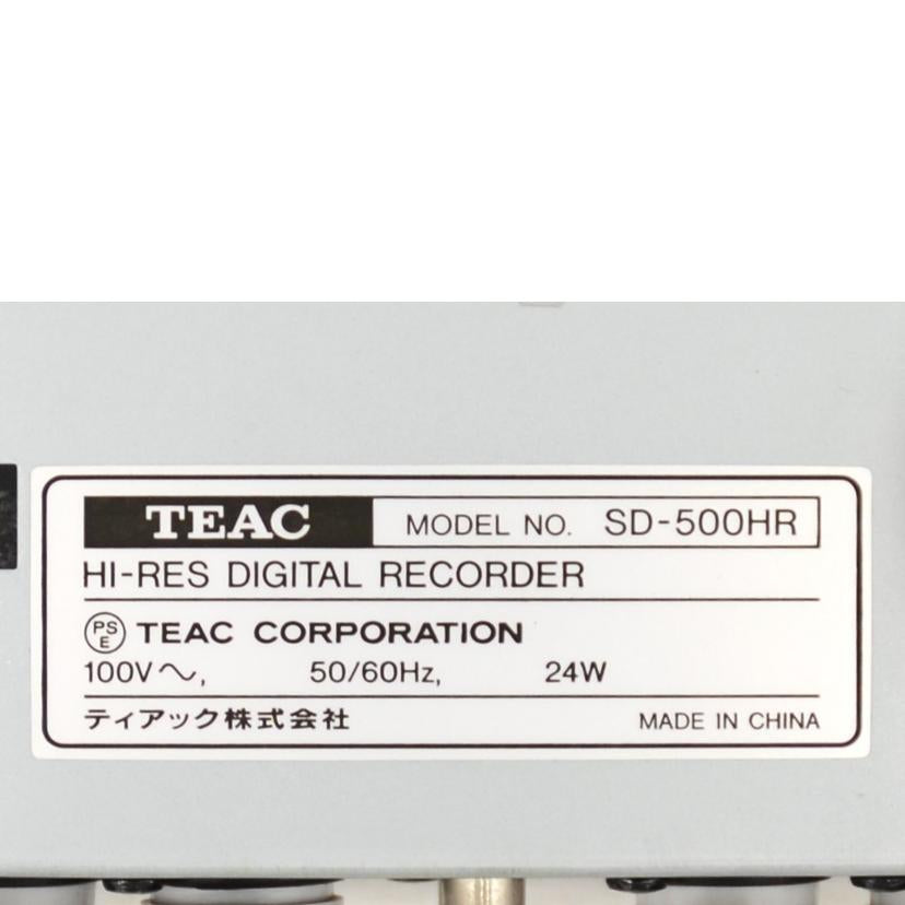 TEAC ティアック/ハイレゾ・マスターレコーダー/SD-500HR//2020037/Aランク/75