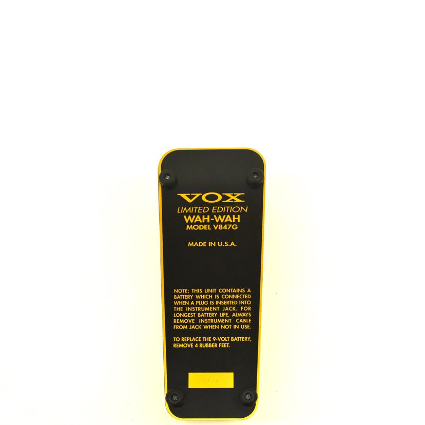VOX ボックス/ワウペダル/V847G Limited edition//ABランク/75