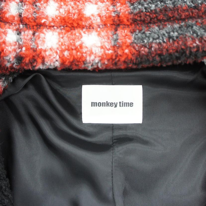 monkey time モンキータイム/チェック柄ボアフーディージャケット/8399-199-0747//サイズ XL/Bランク/05