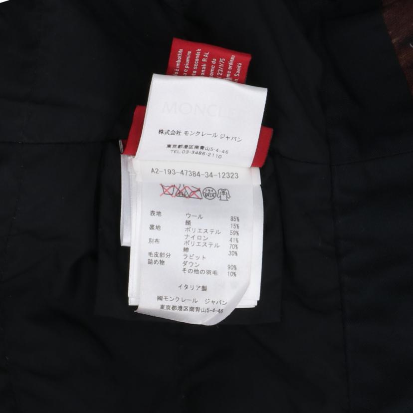 MONCLER モンクレール/COURTNEY ウールコート/ラビットファー/A21934738434//サイズ:0/ABランク/91