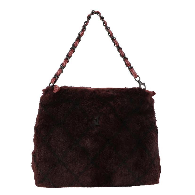 CHANEL シャネル/ラパンファー ラムスキンチェーンショルダー//706****/Aランク/67