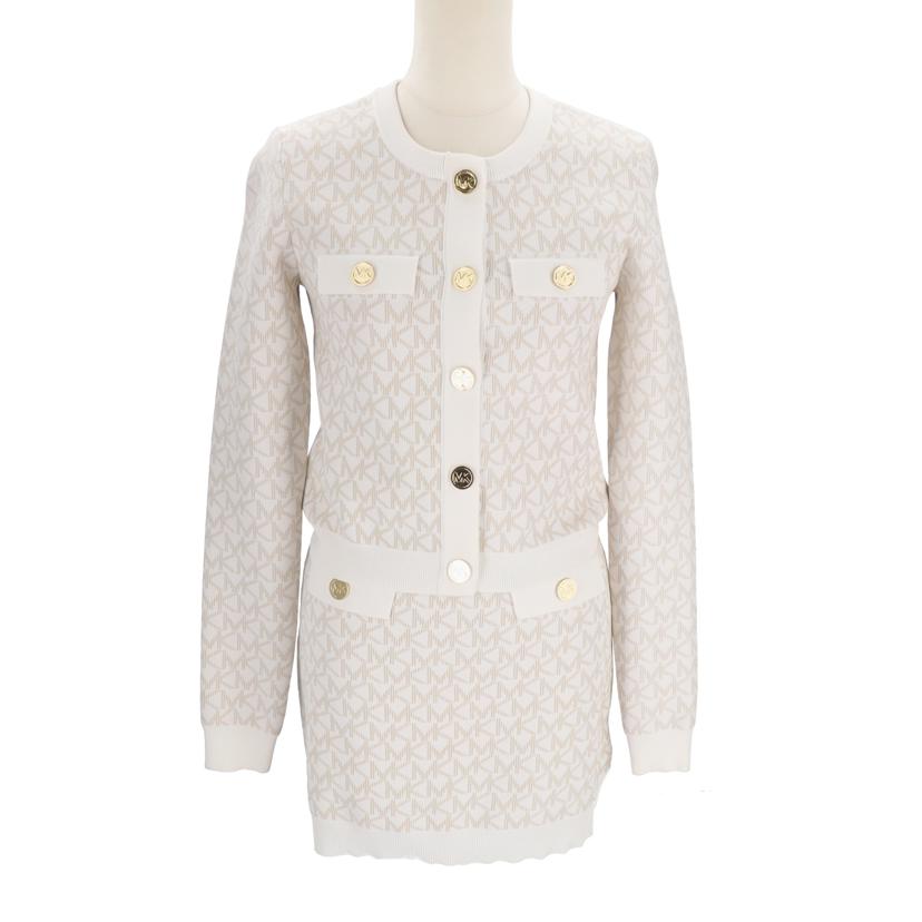 MICHAEL KORS マイケルコース/モノグラムパターン/カーディガンセットアップ/MR360J75KZ//サイズ:XS/SAランク/93