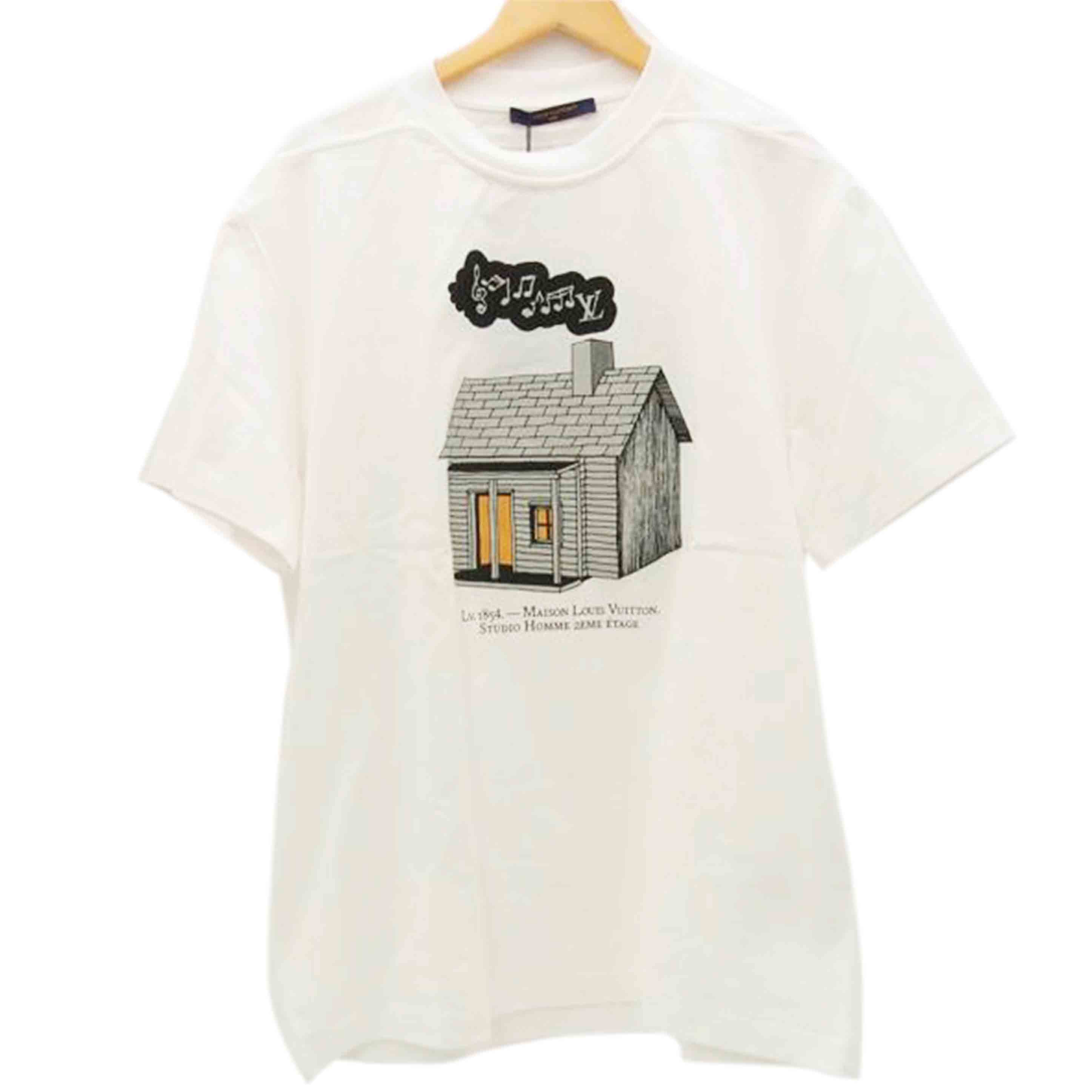 LOUIS VUITTON ルイヴィトン/ハウスプリントTシャツ/ホワイト/XL/RM2319NPGHOY01W//Sランク/69