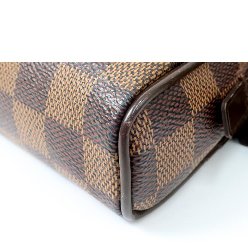 LOUIS VUITTON ルイヴィトン ルイ・ヴィトン ビトン ダミエ・エベヌ 市松模様 ブラウン 茶 ショルダーバッグ ハンドバッグ トートバッグ ブラウン メンズ レディース 定番 人気 LV 斜め掛け 肩がけ/バム・バッグ・ブルックリン/ダミエ/エベヌ ボディバッグ/N41101//CA0***/Bランク/65