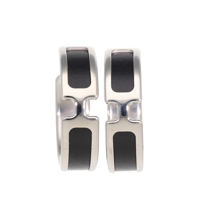 HERMES エルメス/オランプ/ピアス/GPシルバー金具×革//Aランク/75