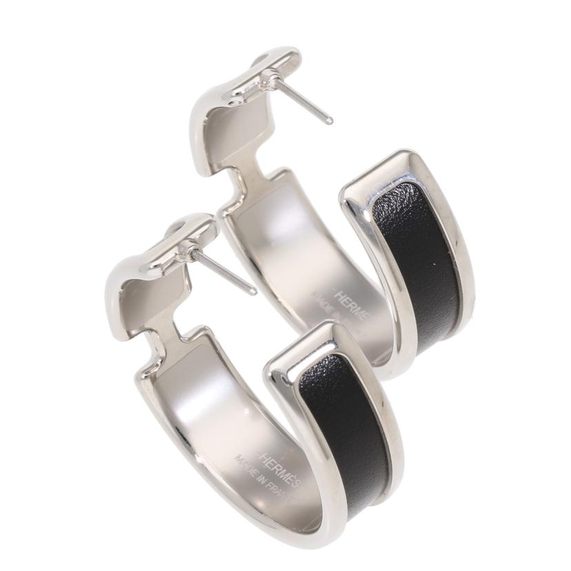 HERMES エルメス/オランプ/ピアス/GPシルバー金具×革//Aランク/75